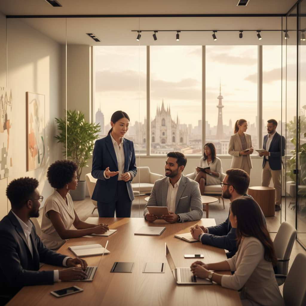 ミラノのビジネスランチにおけるプロフェッショナルな振る舞いと食事のプロトコル