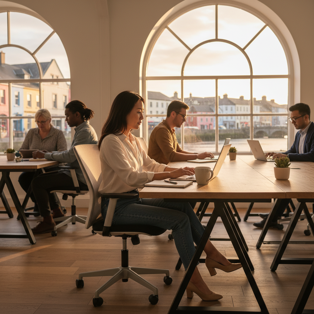 골웨이 원격 근무자를 위한 인체공학적 좌식 환경 및 자세 가이드