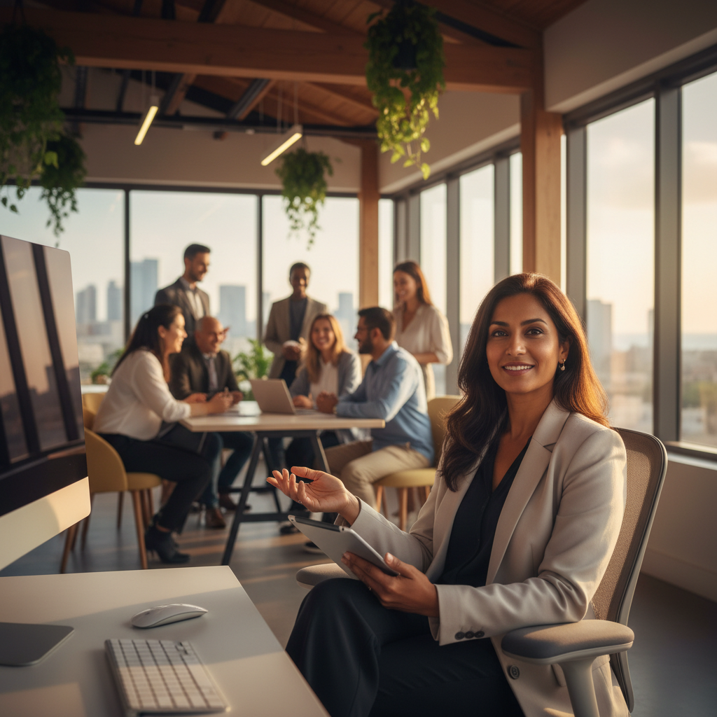 Sittarrangemang och öppen kontorskultur i israeliska teknikföretag