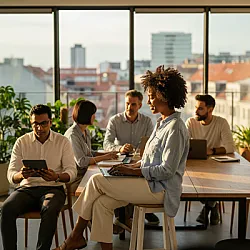 Sitting Arrangements and Open-Plan Office Norms That Reflect Denmark's Flat Workplace Hierarchy