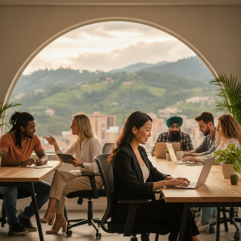 סקירה כללית של מדלין ובוגוטה כיעדים לעובדי עבודה מרחוק וחופשיים דיגיטליים בינלאומיים בשנת 2026