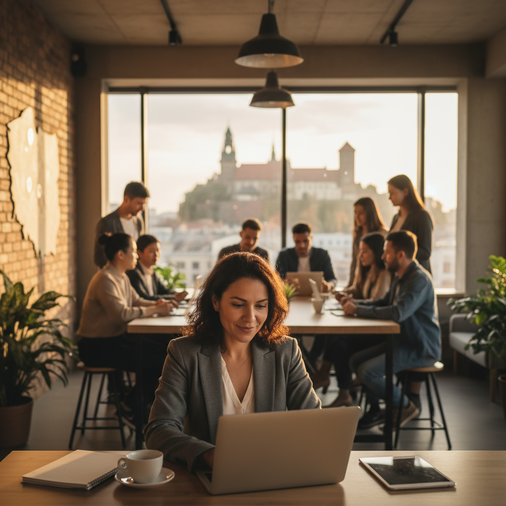 Zasedovací pořádky a normy kooperativního pracovního prostoru v mezinárodních tech kancelářích Prahy a Brna