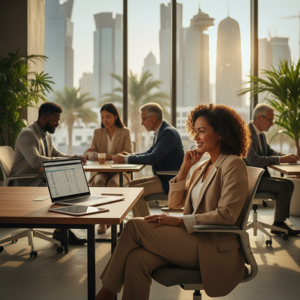 카타르 기업 회의의 착석 프로토콜